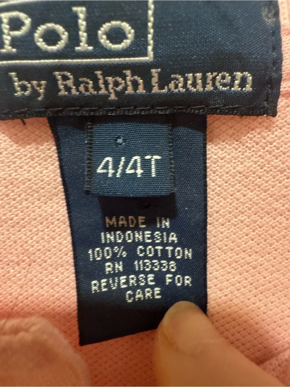 Ralph Lauren Kids Light Pink Polo with Blue Pony